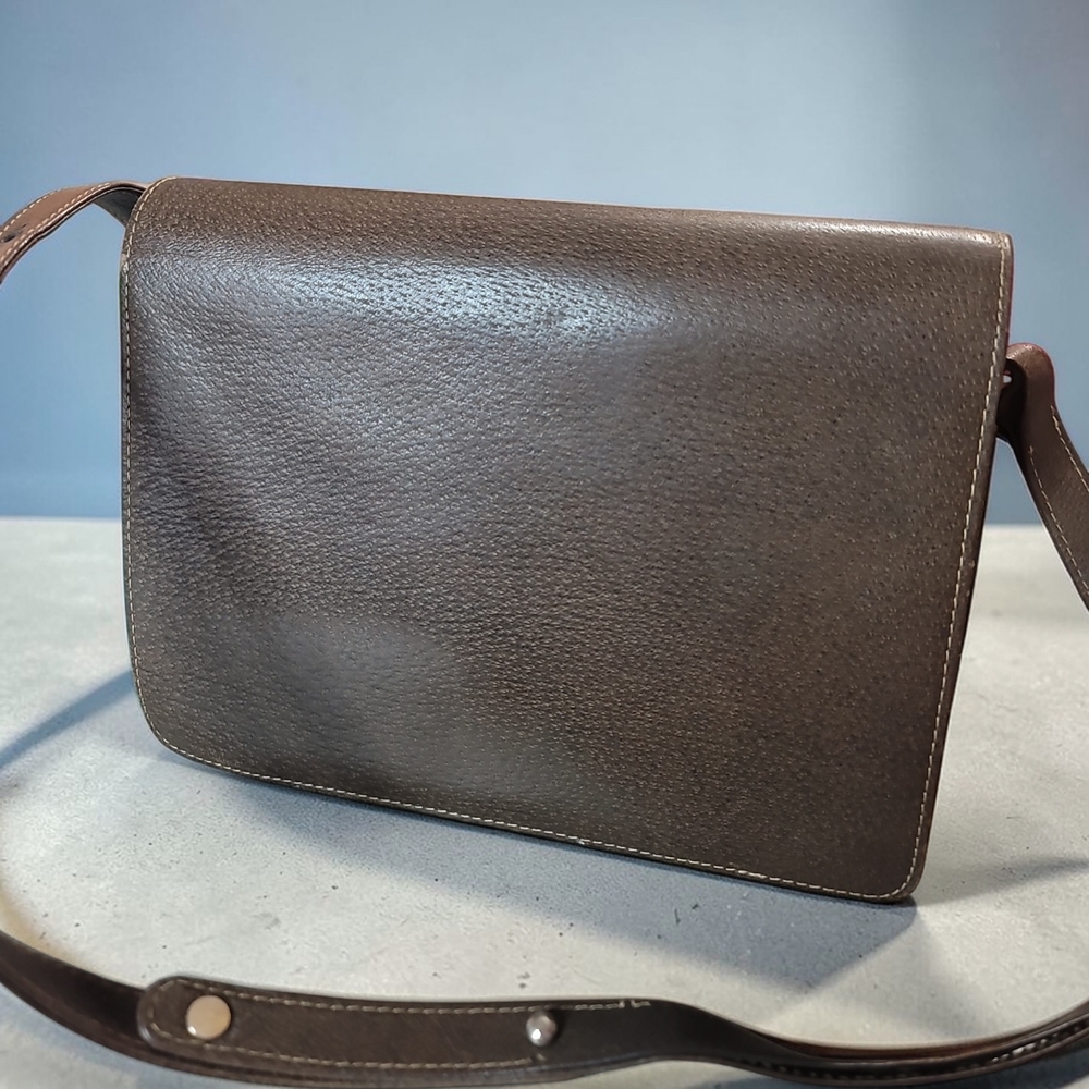 GUCCI VTG 70's Brown Leather Flap Accordian Style Shoulder Bag Rehab W/COA - Picture 7 of 15